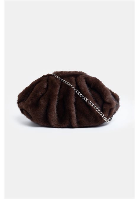 Weili Zheng Clutch in Ecopelliccia Marrone Donna WEILI ZHENG | Cappelli | F26AS13BN75
